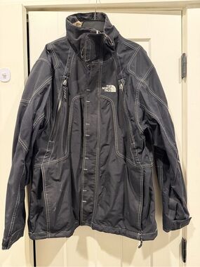 Vintage North Face Black Technical Jacket with Contrast Stitching